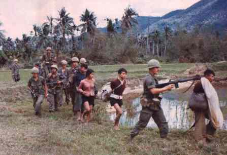 Forced relocation of Vietnamese villagers.[5]