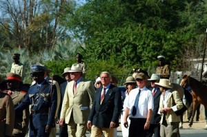 The photo of von Trotha’s descendents walking with Herero officials at the apology in 2007.  Source: http://www.altearmee.de/herero/index.htm.htm