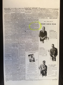 New York Times, Page Four.  3/2/1944