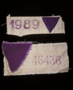 This Purple Triangle was word by Jehovah's Witnesses in concentration camps, to identify them. "United States Holocaust Memorial Museum"